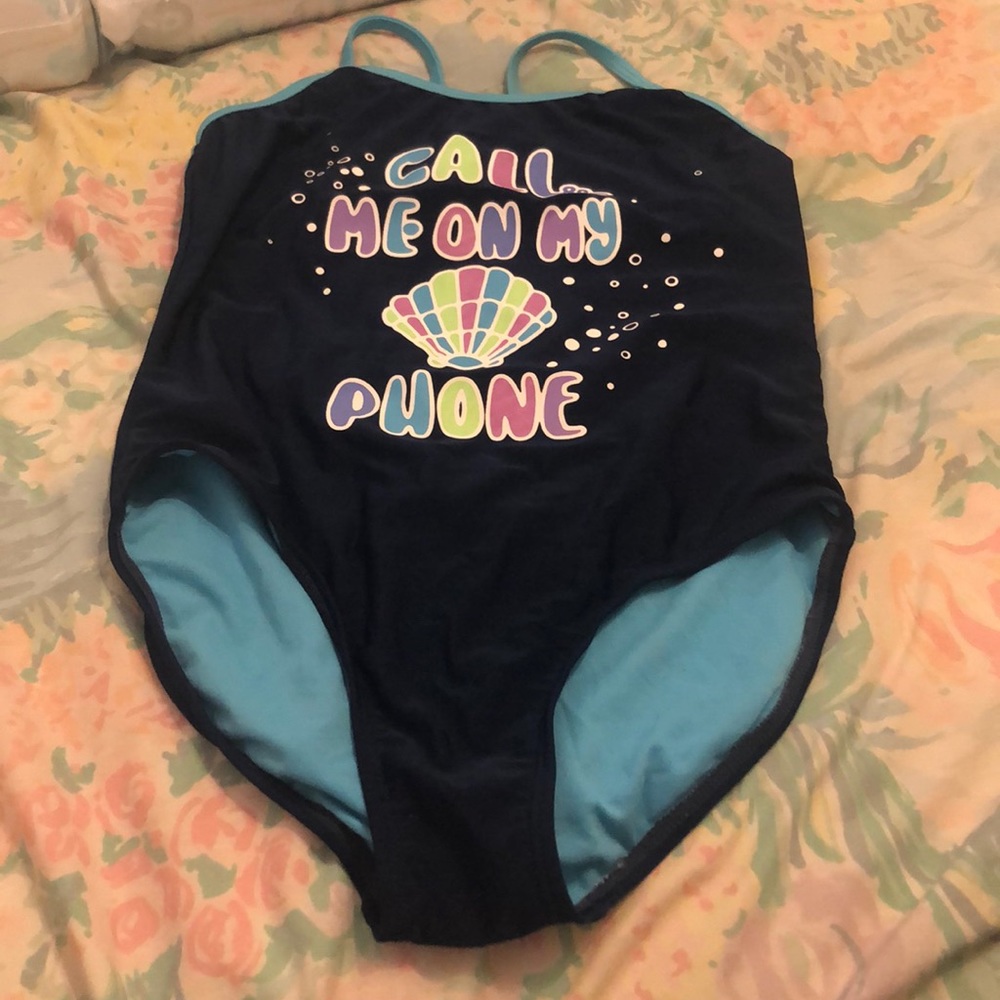 Wonder nation one piece bathing suit.